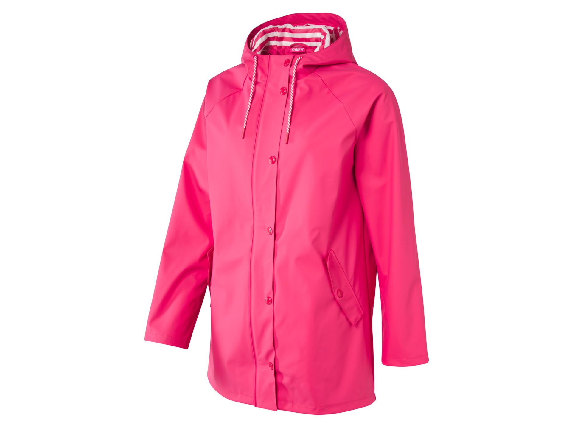 CRIVIT Parka przeciwdeszczowa damska, wiatro- i wodoodporna (Czerwony, XS (32/34))