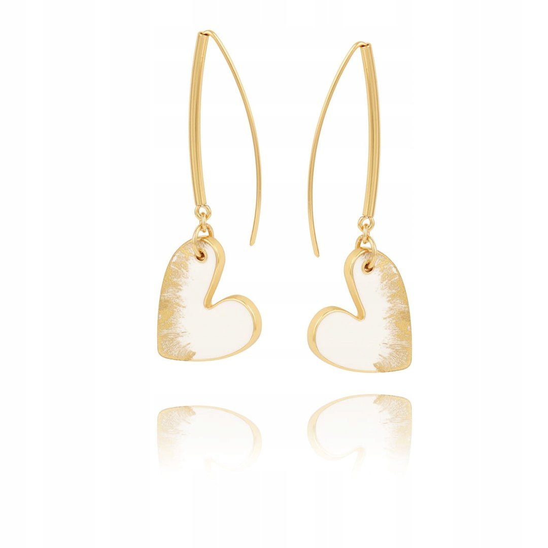 KOLCZYKI Z RĘCZNIE MALOWANYM SERCEM (P23/MAR/06AU)