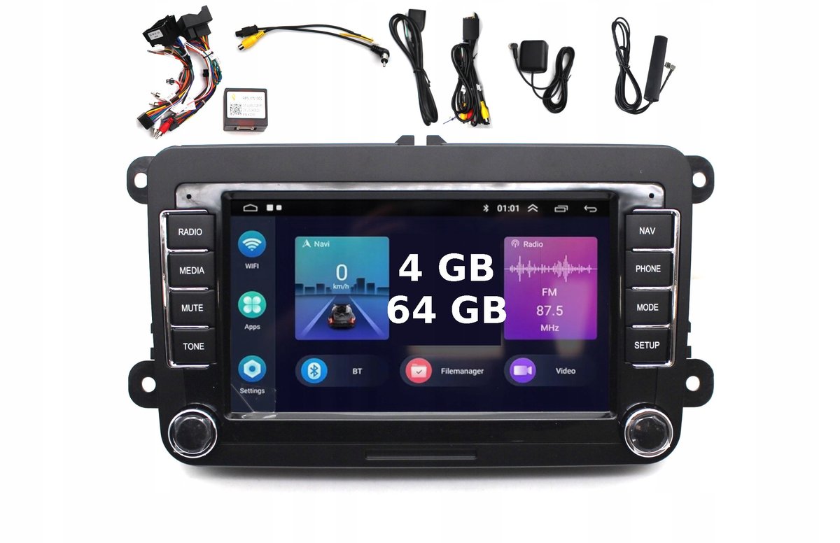 RADIO NAWIGACJA GPS VOLKSWAGEN TOURAN 2003-2015 4GB 64GB ANDROID