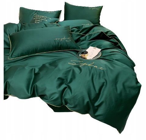 KOMPLET POŚCIELI 3 CZĘŚCI Z MIKROFIBRY GLAMOUR 160x200 CM ELEGANCKI HAFT