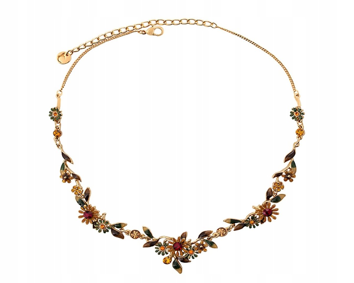 KOLIA DELIKATNE, KOLOROWE KWIATUSZKI Z KRYSZTAŁKAMI Z KOLEKCJI BLOSSOM (C81