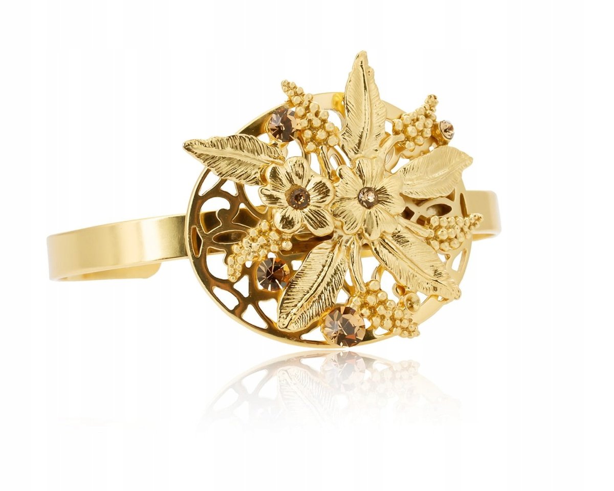 BRANSOLETKI Z KOMPOZYCJĄ KWIATÓW I LIŚCI (B24/JES/06AU)