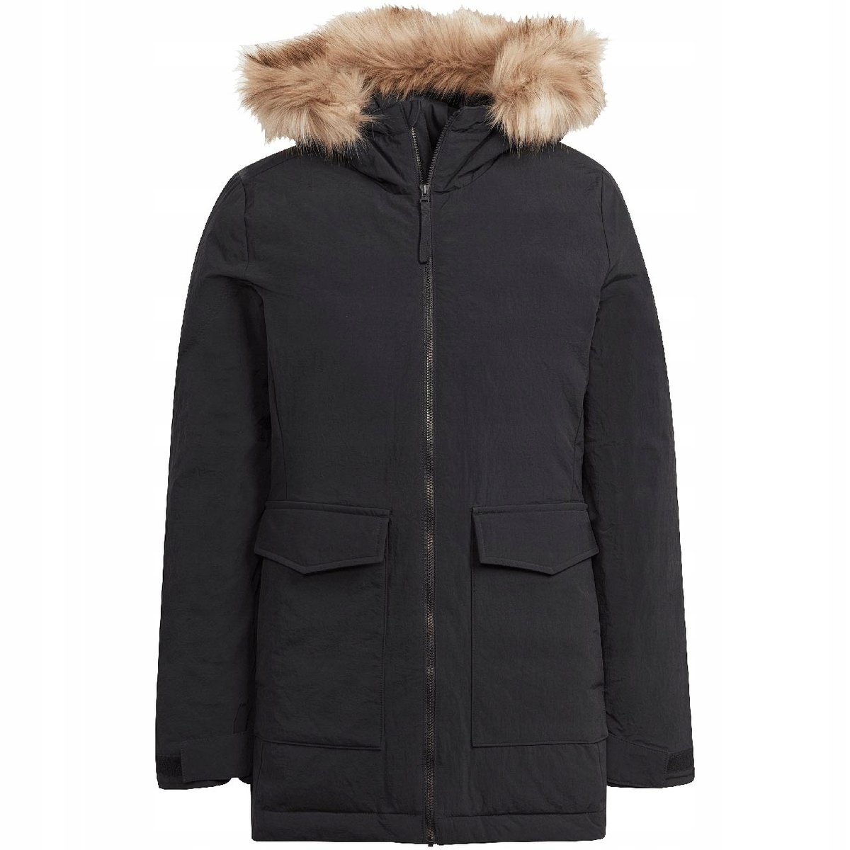 Kurtka damska adidas Parka Hooded Fur czarna IJ8260 2XL