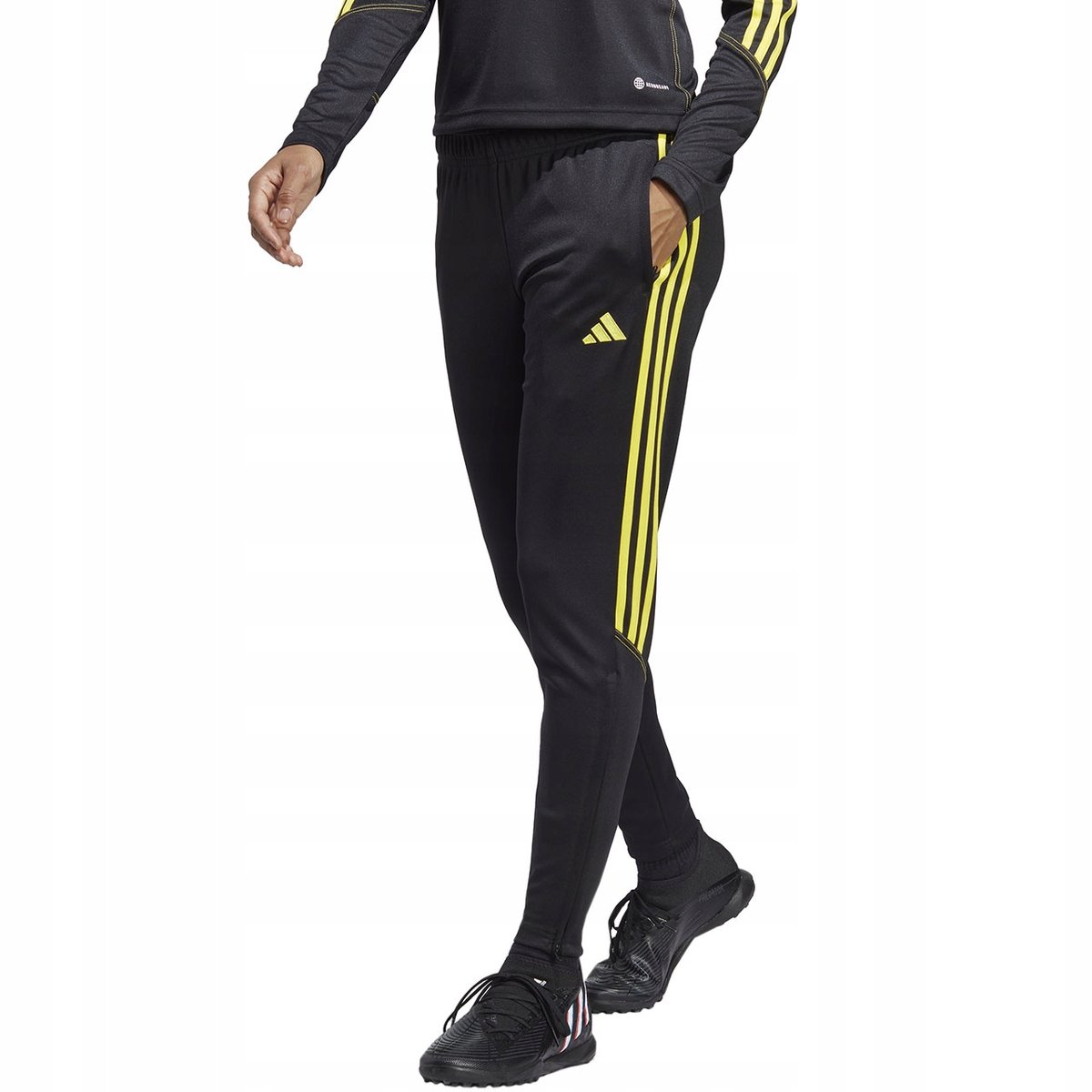 Spodnie damskie adidas Tiro 23 Club Training czarno-żółte IC1602 XS