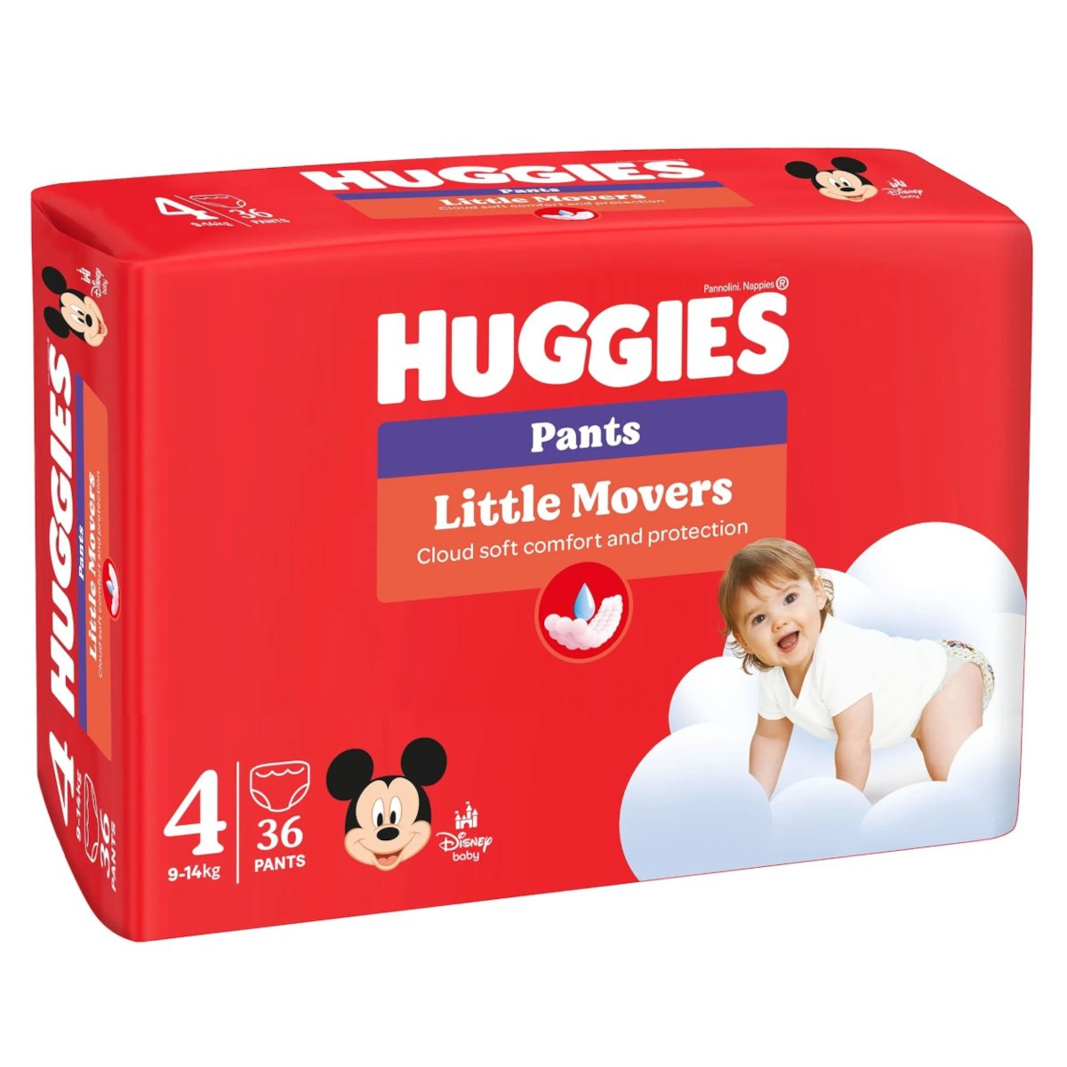 Pieluchomajtki HUGGIES Little Movers rozmiar 4 (9-14kg) 36szt