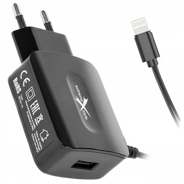 ŁADOWARKA SIECIOWA - IPHONE LIGHTNING + USB - 3.1A