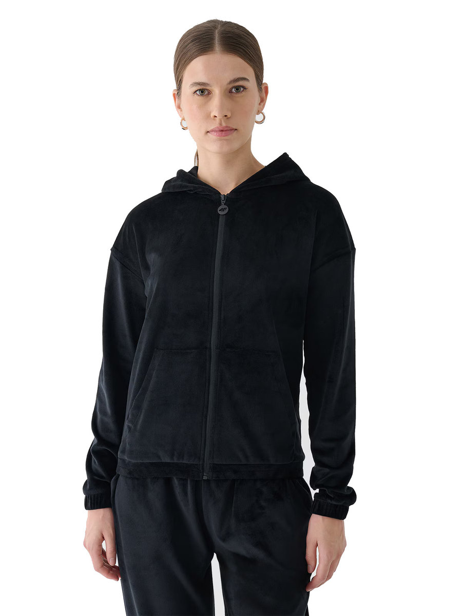 Damska bluza 4F z kapturem SWSF1818 czarny 20S L