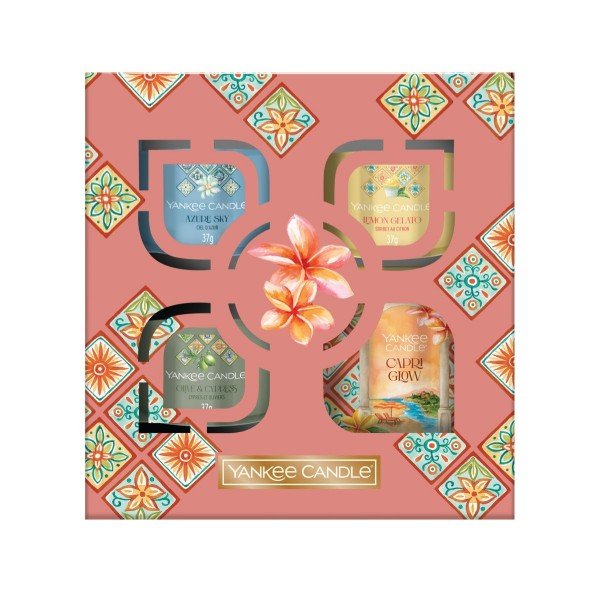 Zestaw upominkowy Yankee Candle Hello Italy zestaw tumbler + 3 mini świece
