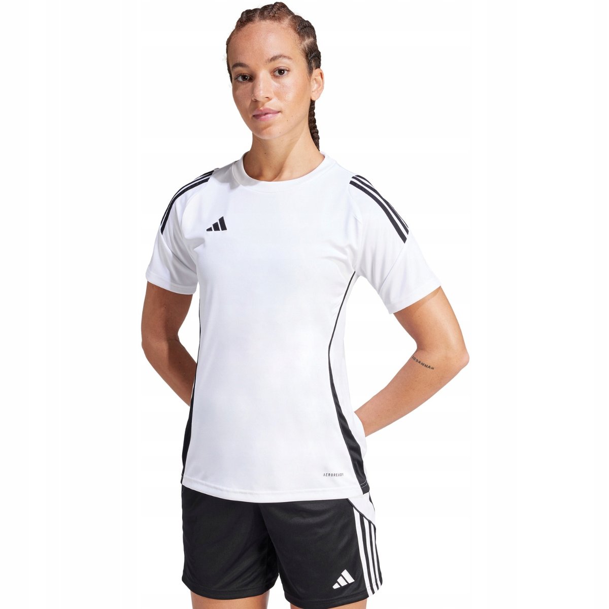 Koszulka damska adidas Tiro 24 Jersey biało-czarna IS1024 2XL