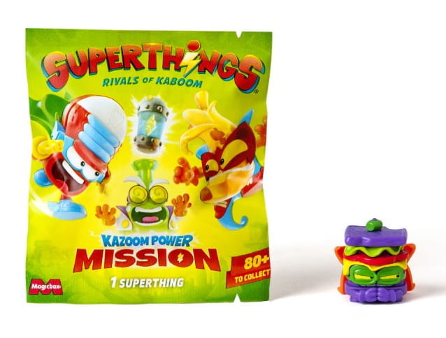 1 x SASZETKA Z FIGURKĄ Super Things Seria 15 Zings KAZOOM Power Mission