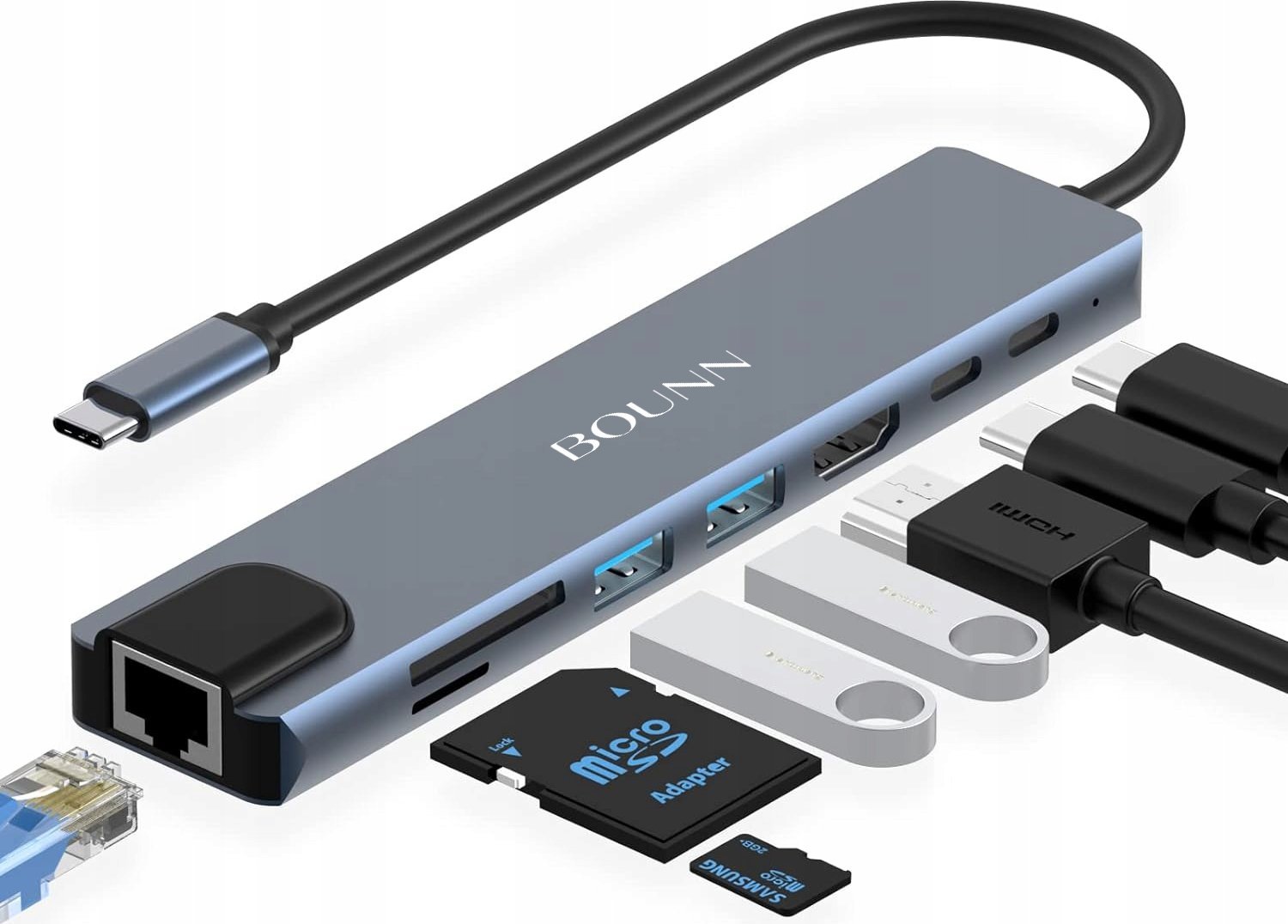 Stacja/replikator Bounn 8w1 USB-C JL-CX08