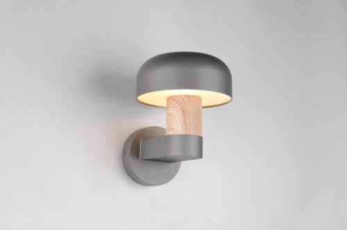 Fraser kinkiet zewnętrzny 1xE27 szary/jasne drewno 262560135