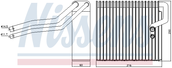 NISSENS PAROWNIK KLIMATYZACJI 92184 MERCEDES A-KLASA W168 A160 CDI 97