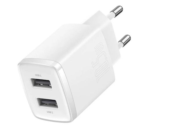 BASEUS Ładowarka sieciowa 2x USB-A 10.5W 2A CCXJ010202