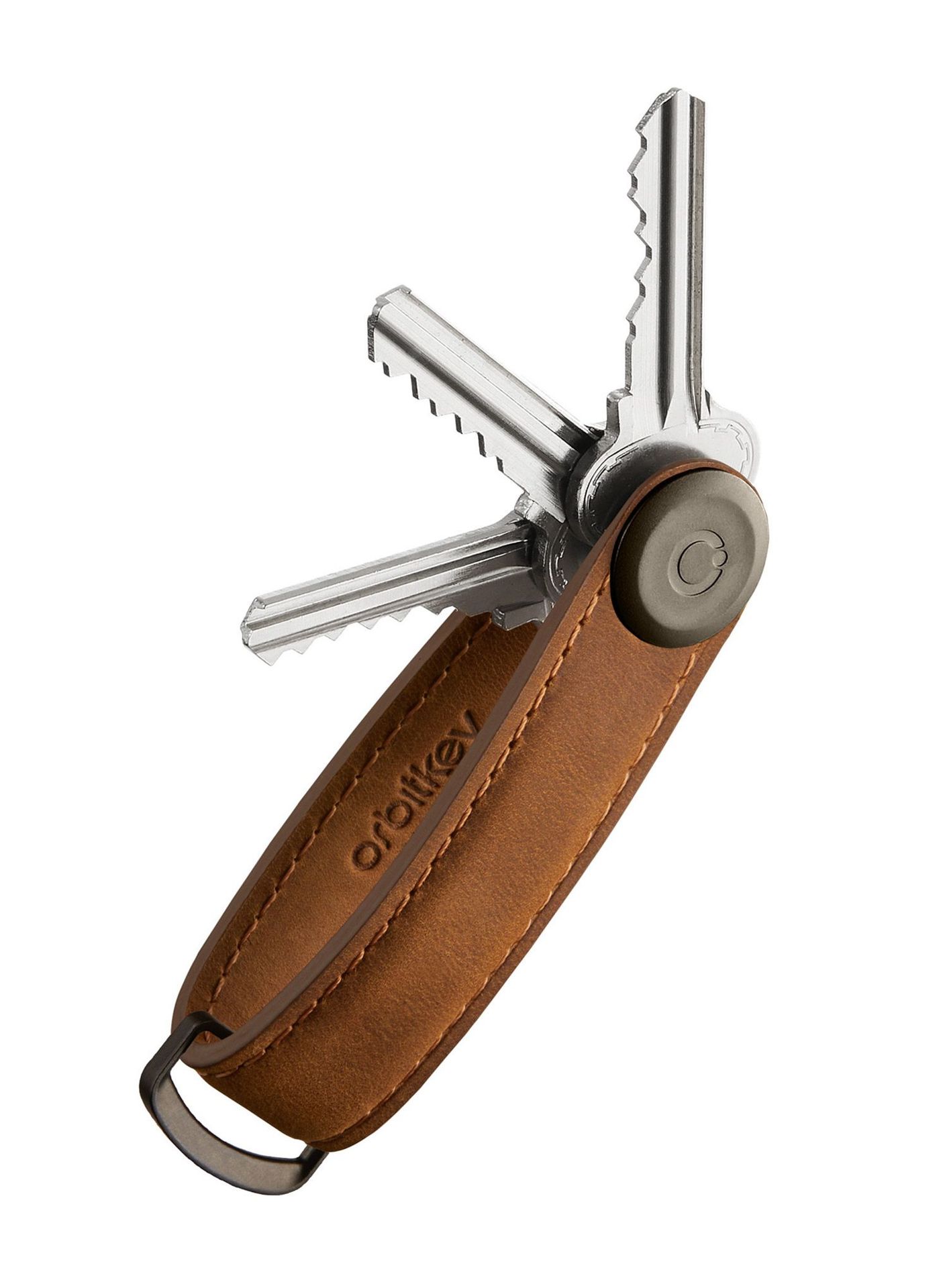 Brelok Orbitkey Crazy-Horse - chestnut brown/brown