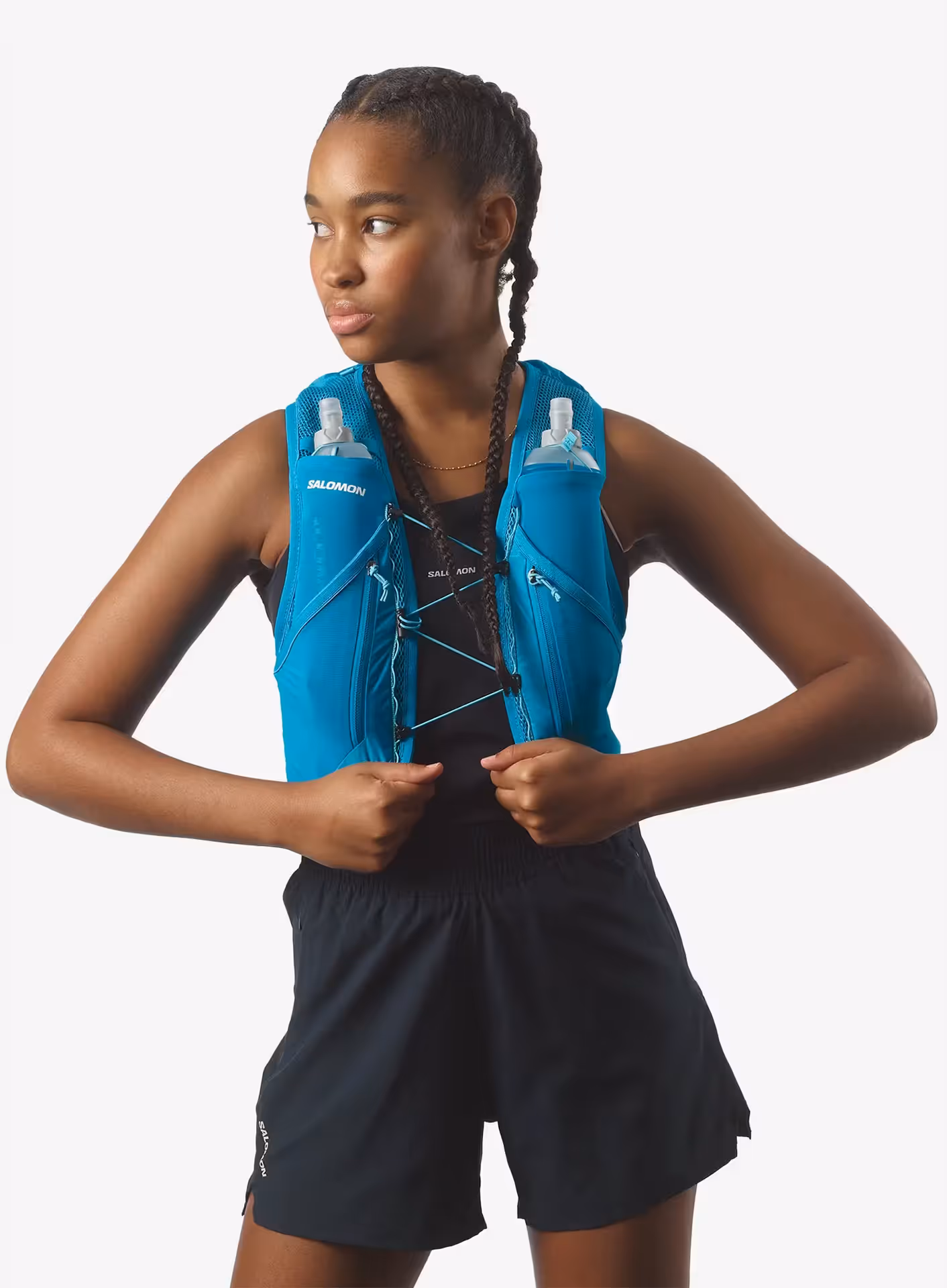 Kamizelka biegowa Salomon Active Skin 12 Set - blue danube/blue curacao