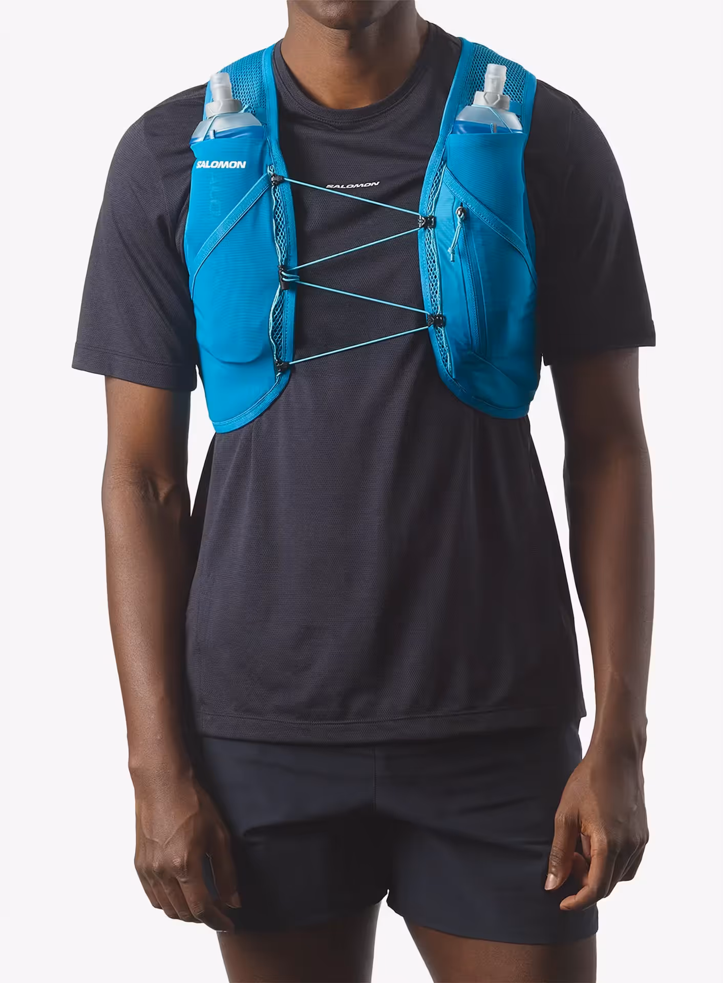 Kamizelka biegowa Salomon Active Skin 4 Set - blue danube/blue danube