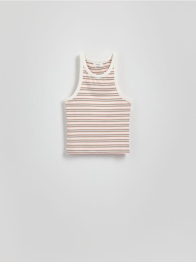 Reserved - Tank top w paski - wielobarwny