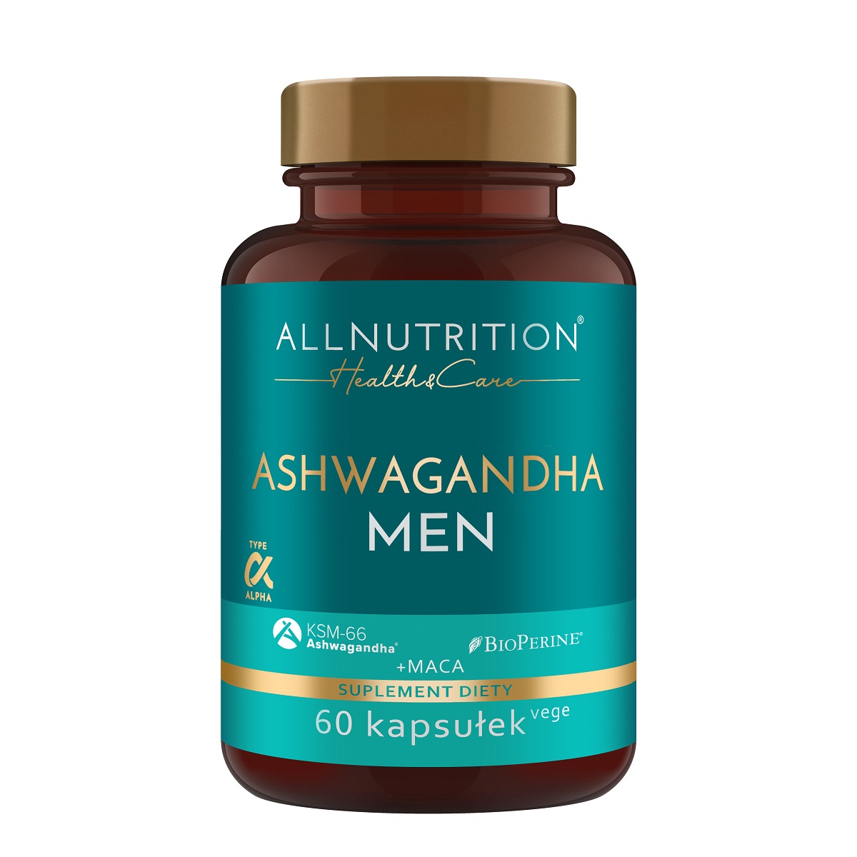 Allnutrition Health&Care Ashwagandha Men Suplement diety 60 kaps.