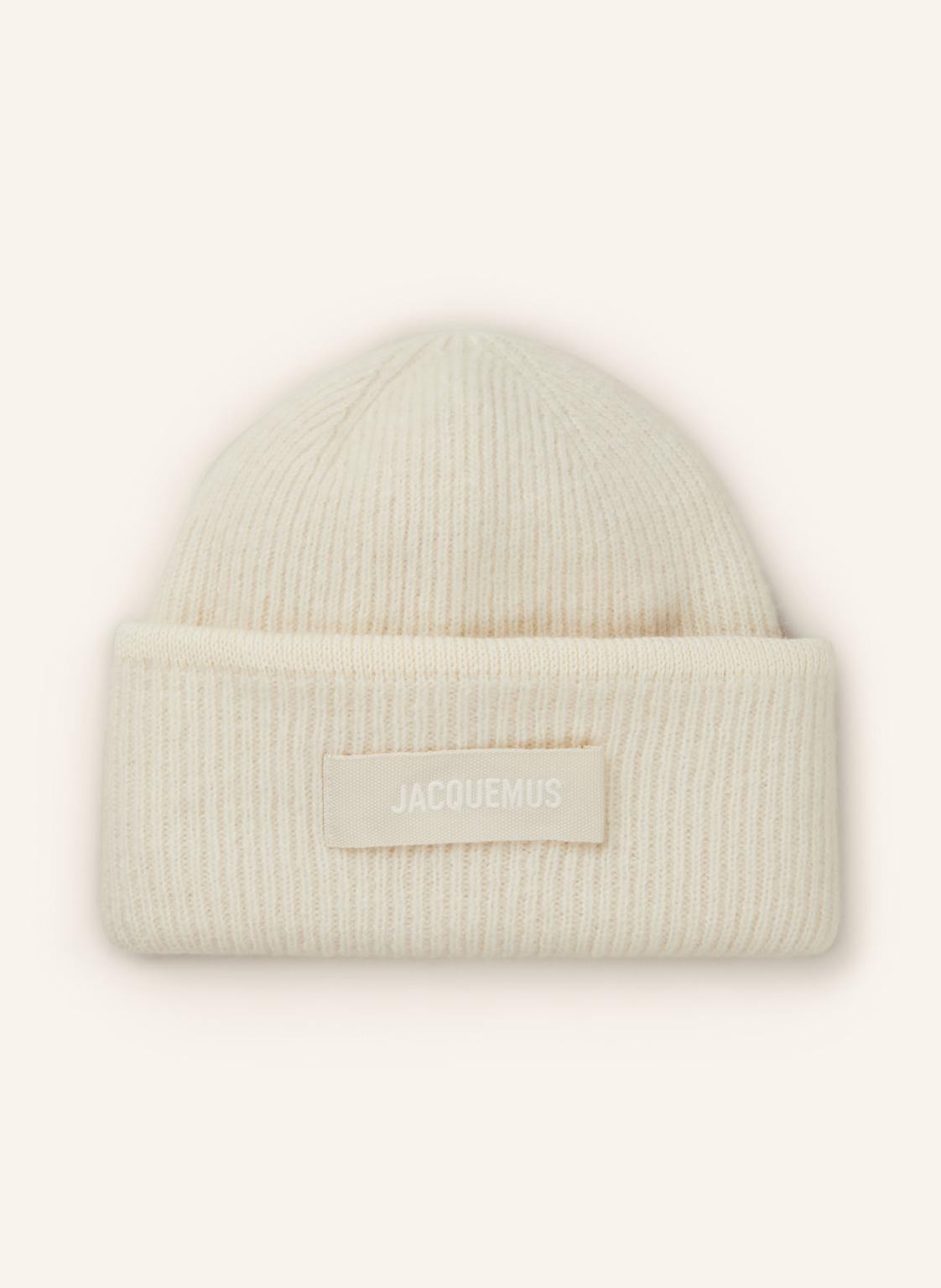 Jacquemus Czapka Le Bonnet Gros Grain Z Alpaką weiss