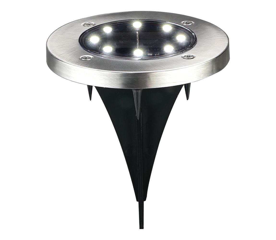 LED Lampa najazdowa solarna SOLLY LED/1,2V 6500K śr. 11,5 cm 300 mAh IP44 chr