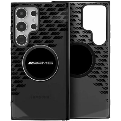 Etui AMG Transparent Rhombs MagSafe do Samsung Galaxy S25 Ultra Czarny