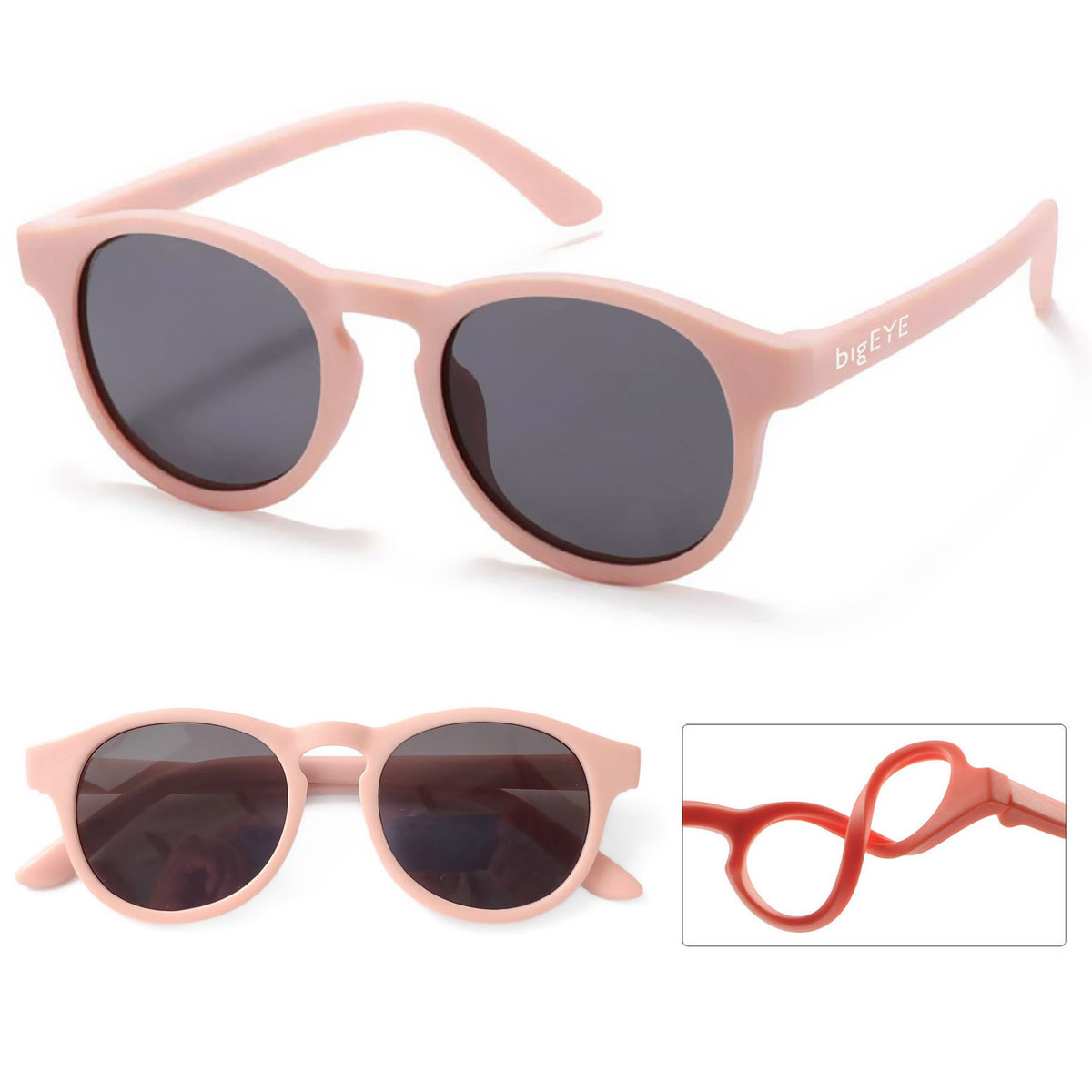 bigEYE ONE PINK Okulary Przeciwsłoneczne dla Dzieci / bigEYE