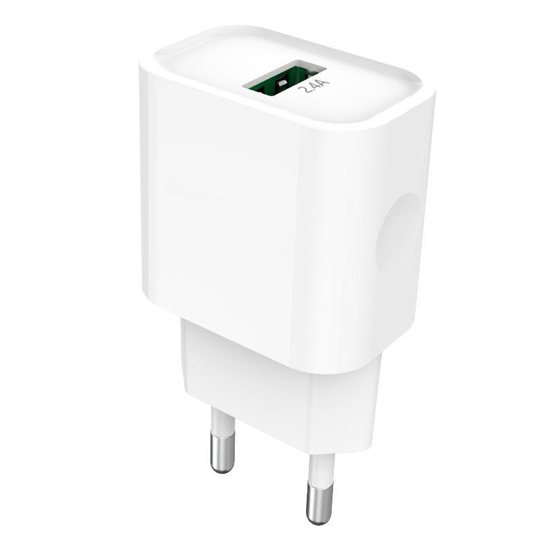 Ładowarka sieciowa USB - 12W - 2.4A - BIAŁA