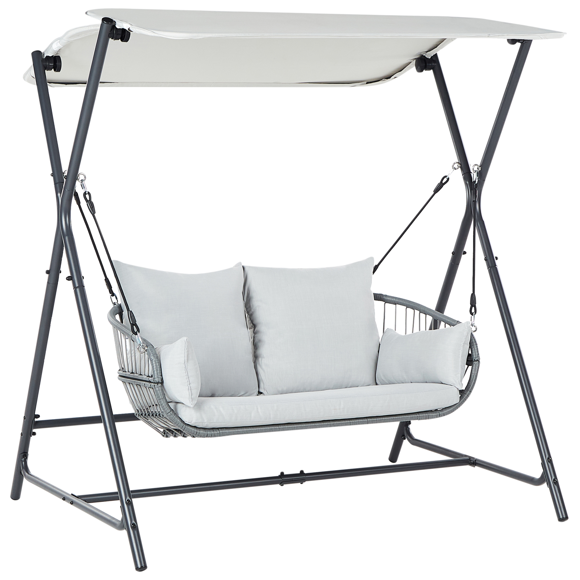 Huśtawka ogrodowa FIASTRA Metal Jasnoszary