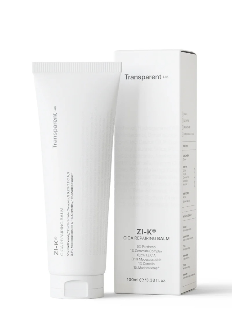 Transparent Lab - ZI-K® Cica Repairing Balm - Regenerujący Balsam z Wąkrotą Azjatycką, 100 ml