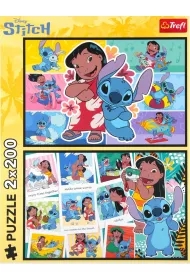 Puzzle 2x200 Wesołe życie Stitcha TREFL