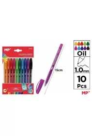 Zestaw długopisów 1.0mm 10 kolorów/opak PE106