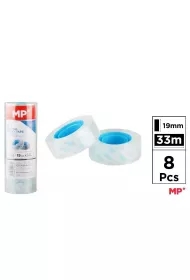 Taśma samoprzylepna przezroczysta 19mmx33m (8szt)