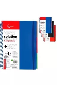 Zeszyt A4/120K kratka z trzema przekładkami MIX