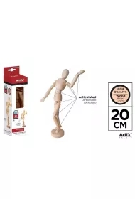 Drewniany manekin do nauki rysowania 20cm