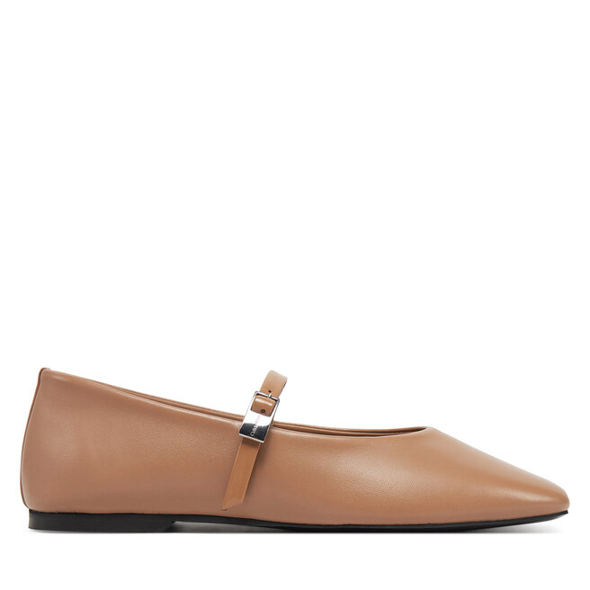 Baleriny Calvin Klein Ballerina New Buckle - Lth HW0HW02483 Brązowy