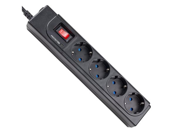 HAMA LISTWA ANTYPRZEPIĘCIOWA 4x SCHUKO 1,5M 2500W