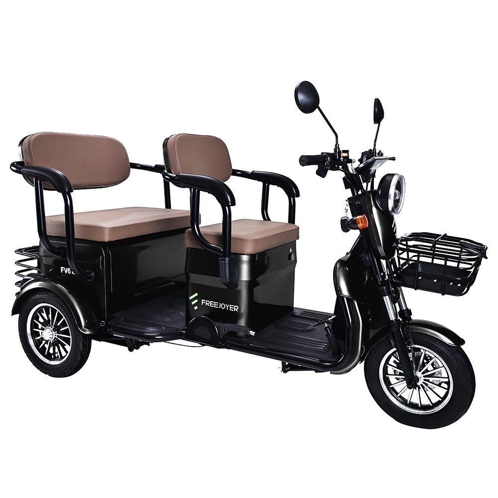 Freejoyer FV6 Max Electric Tricycle 1800W Motor 72V 20Ah Battery 10*3 inch Tire 25km/h Max Speed 60km Range Front Disc Br
