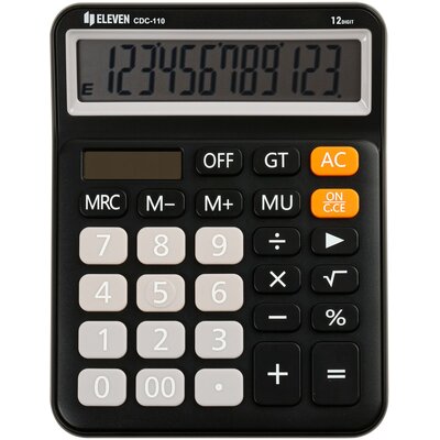 Kalkulator ELEVEN CDC110BK Zasilanie bateryjno-słoneczne, 4 pamięci