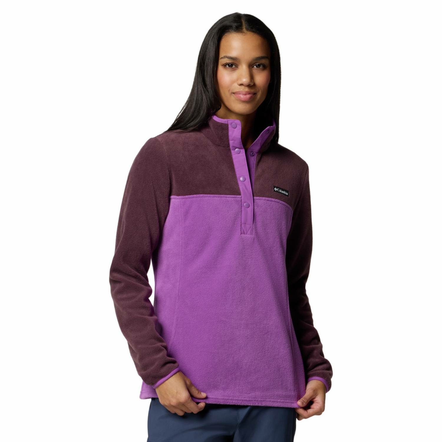 Damska bluza polarowa Columbia Benton Springs 1/2 Snap Pullover Fleece II razzle/moonvis - L
