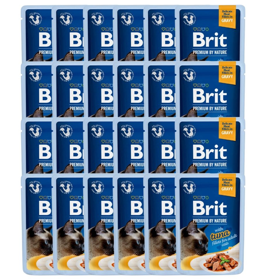 BRIT Premium Cat Fillets in Gravy mokra karma z tuńczykiem w sosie dla kotów 24x85g