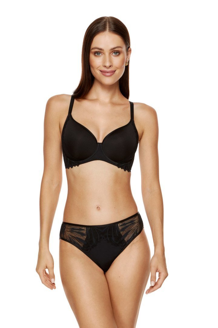 Biustonosz push up Biustonosz Usztywniany Model Eclipse B5 Black - Gorteks - 90F Gorteks