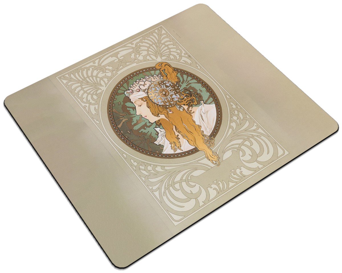 Podkładka Bizantyjskie głowy: blondynka Alfons Mucha 24x19cm