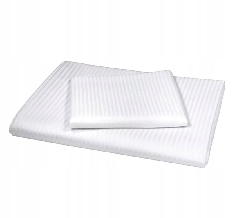 Poszwa HOTELOWA adamaszek 140x200cm zamek PASY 4mm BAWEŁNA