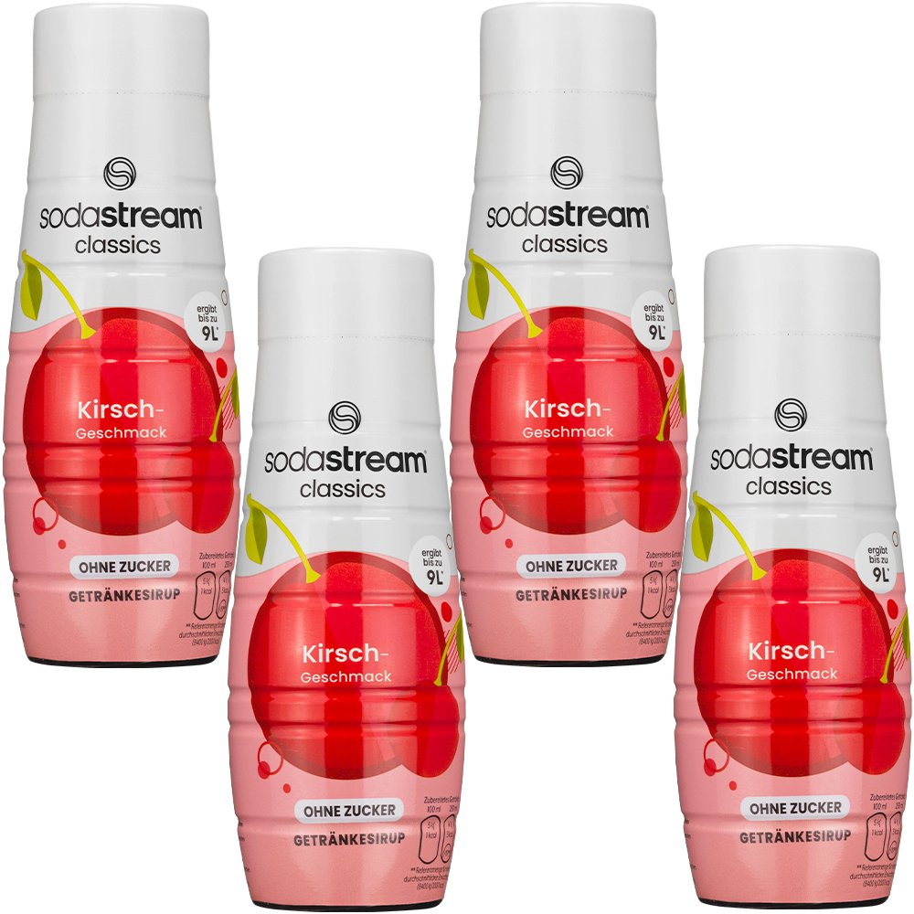 Syrop do SodaStream Wiśnia Bez Cukru 440ml x4