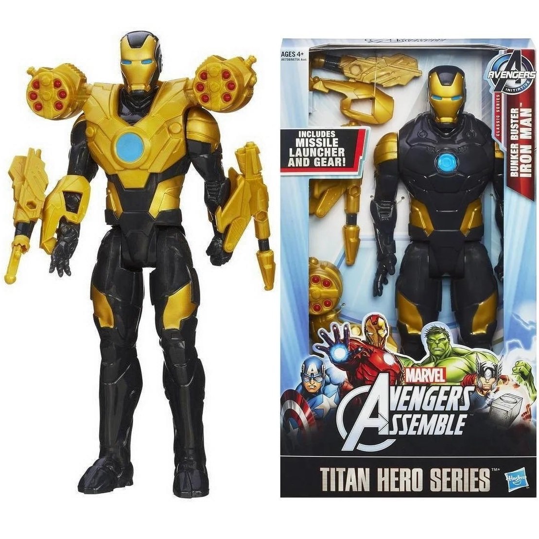 FIGURKA HASBRO IRON MAN BUSTER + STRZELAJĄCA WYRZUTNIA A6758