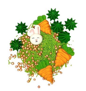 ZESTAW WIELKANOCNY KRÓLICZEK DEKORACJE CUKROWE NA TORT