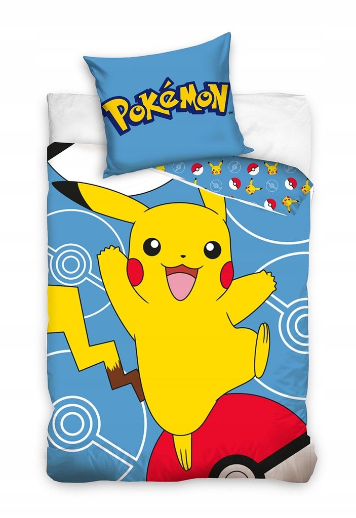 POŚCIEL bawełniana POKEMON 140x200 PIKACHU ORYGINALNA
