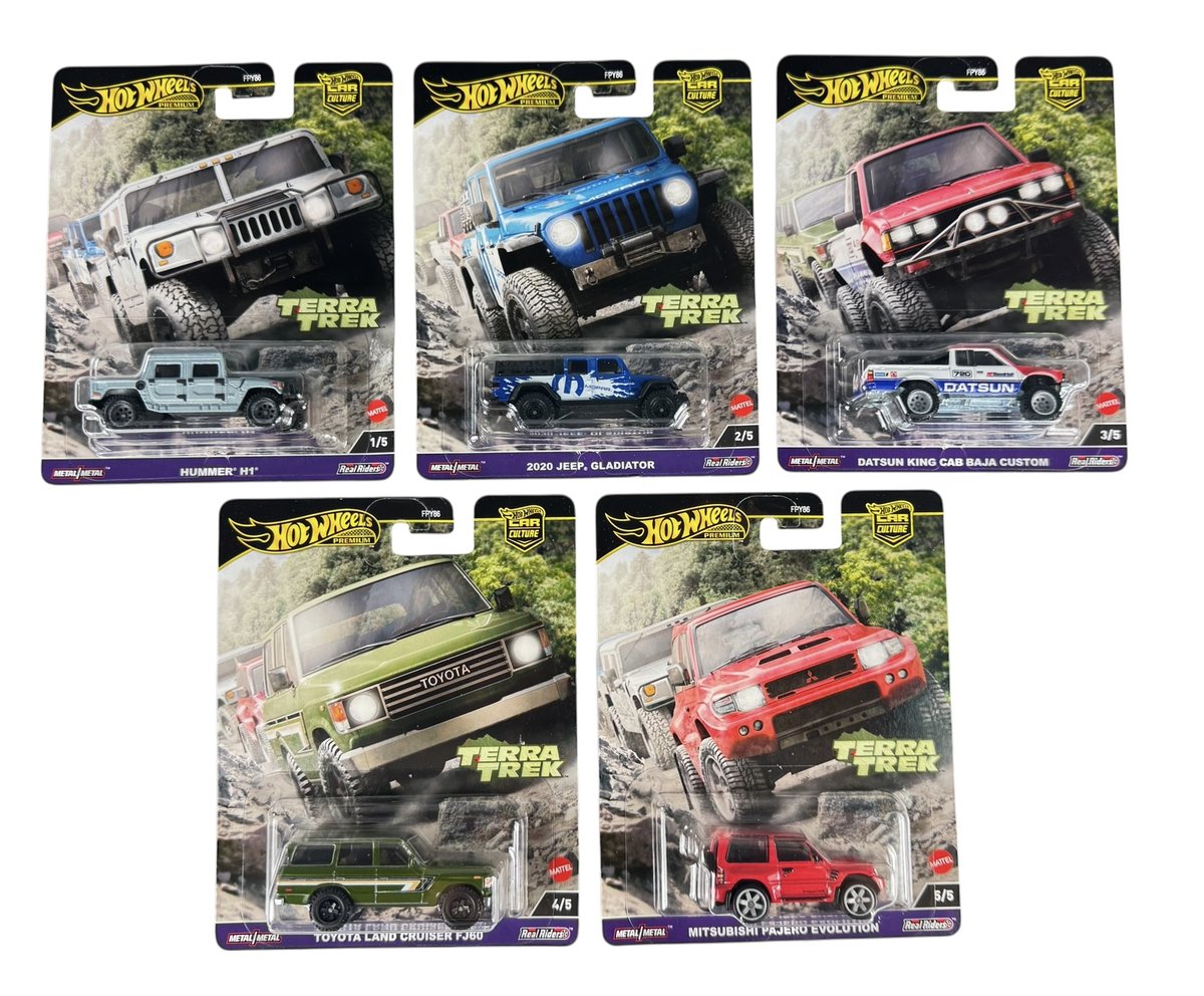 HOT WHEELS PREMIUM TERRA TREK ZESTAW 5szt FPY86