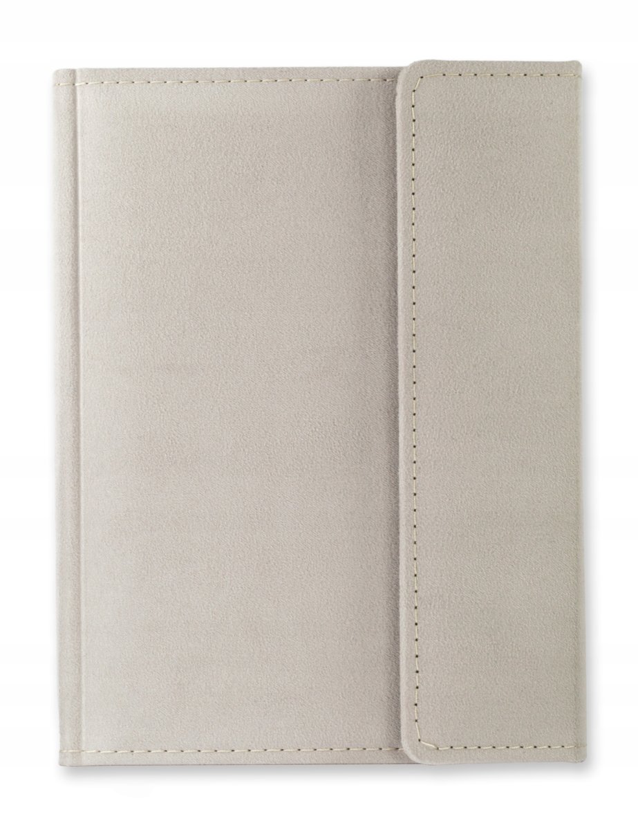 Notes książkowy zapinany A5 BEŻOWY FOGI wybór: kratka linie kropki czysty